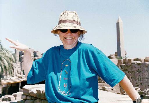 Kathy at Egyptian Temple